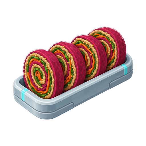 Beetroot Seed Pinwheels
