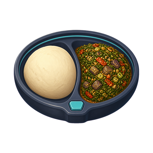 Congolese Pondu with Fufu