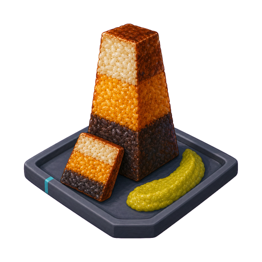 Glitterworld Basalt Rice Obelisk