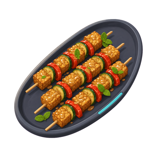 Golden Tempeh Skewers