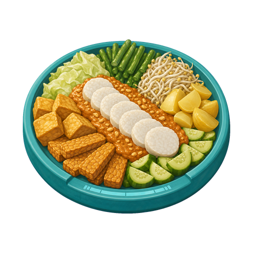 Indonesian Gado-Gado with Lontong