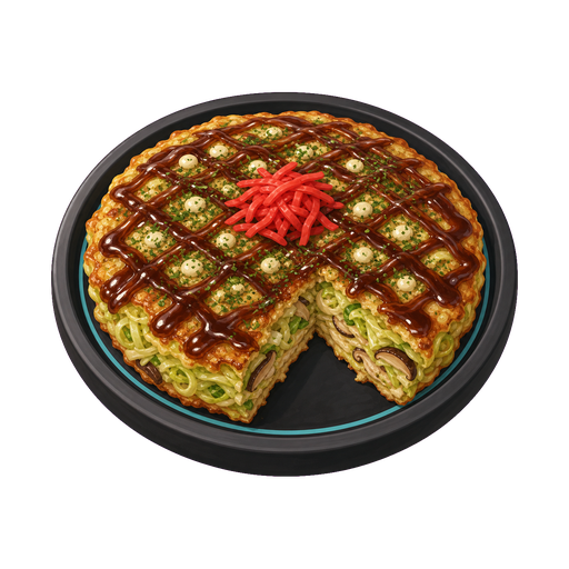 Japanese Yam-Cabbage Okonomiyaki