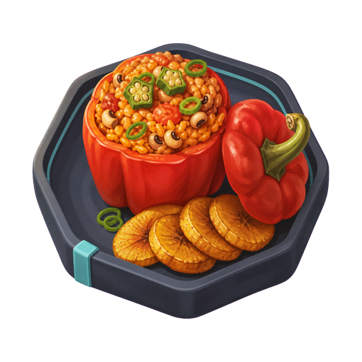 Jollof-Stuffed Pepper