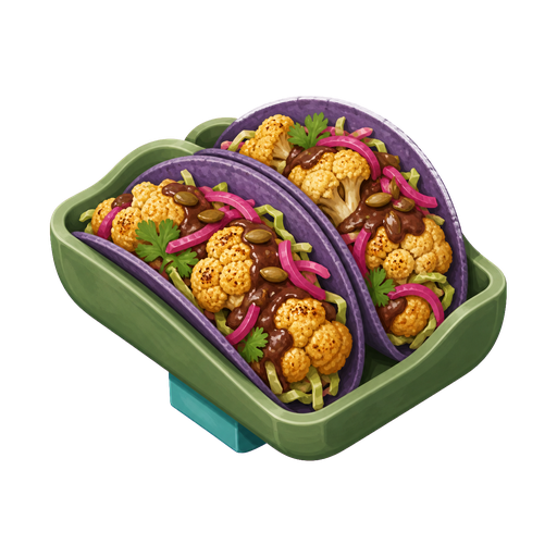 Mole Cauliflower Tacos