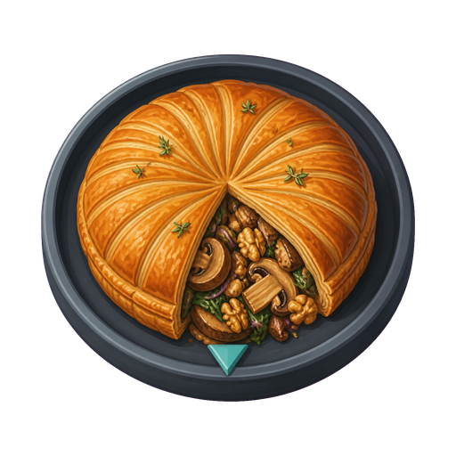 Mushroom Walnut Pithivier
