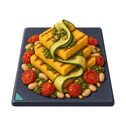 Pesto Polenta Stack