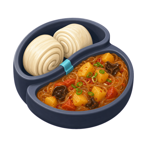Tibetan Tingmo with Aloo Phing