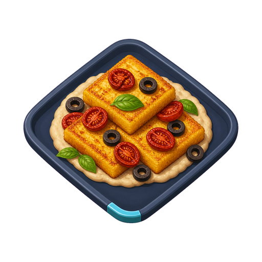Tomato Olive Polenta Tiles