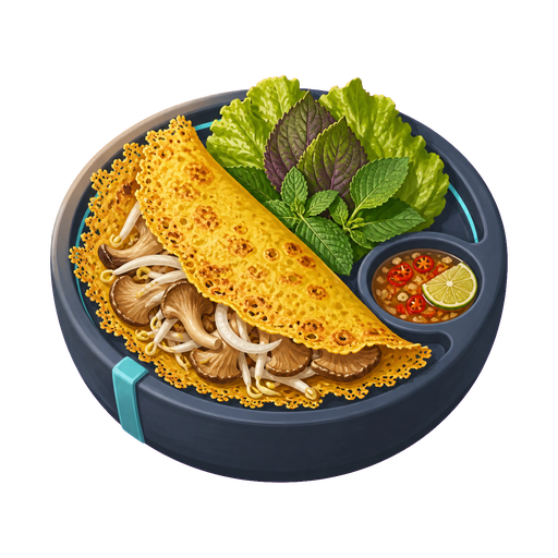 Vietnamese Mushroom Bánh Xèo